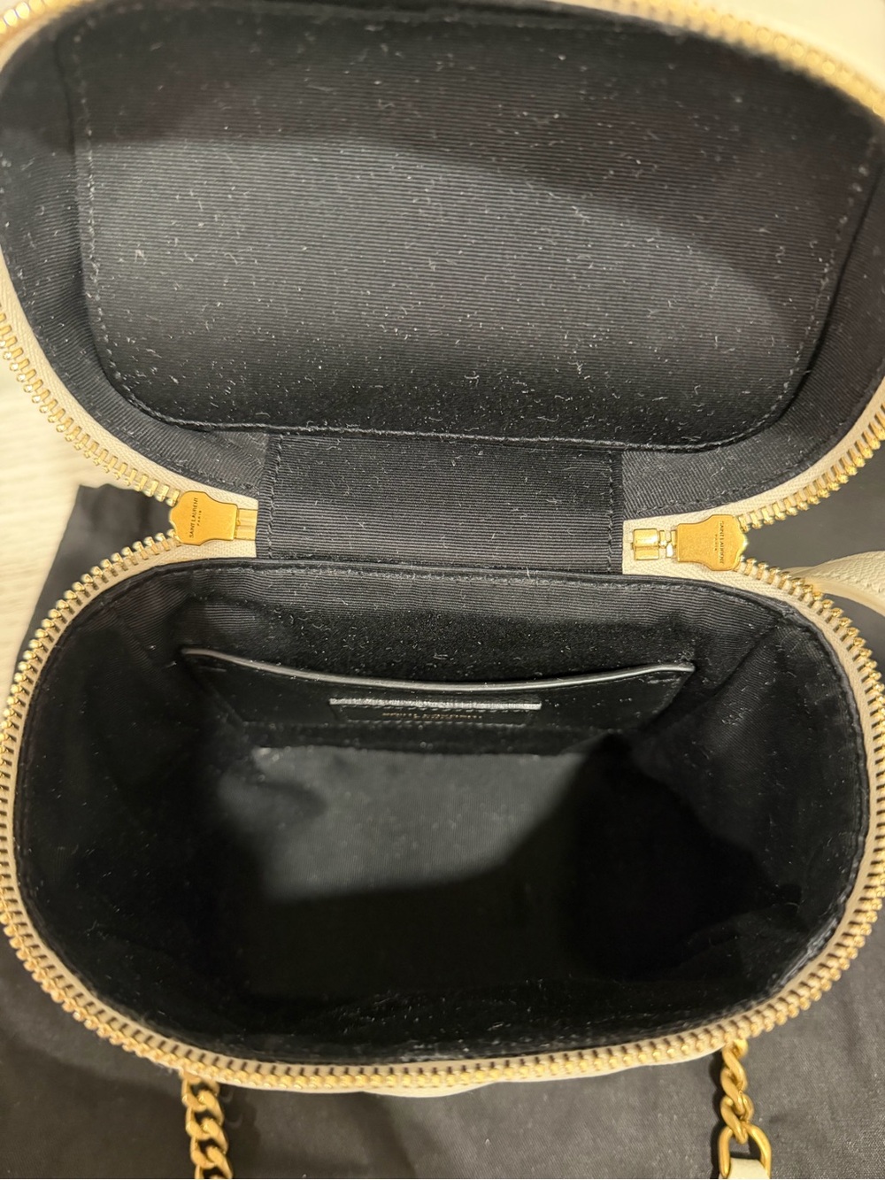 Saint Laurent Cream Quilted Crossbody Camera Bag with Gold Hardware - Picture 10 of 10